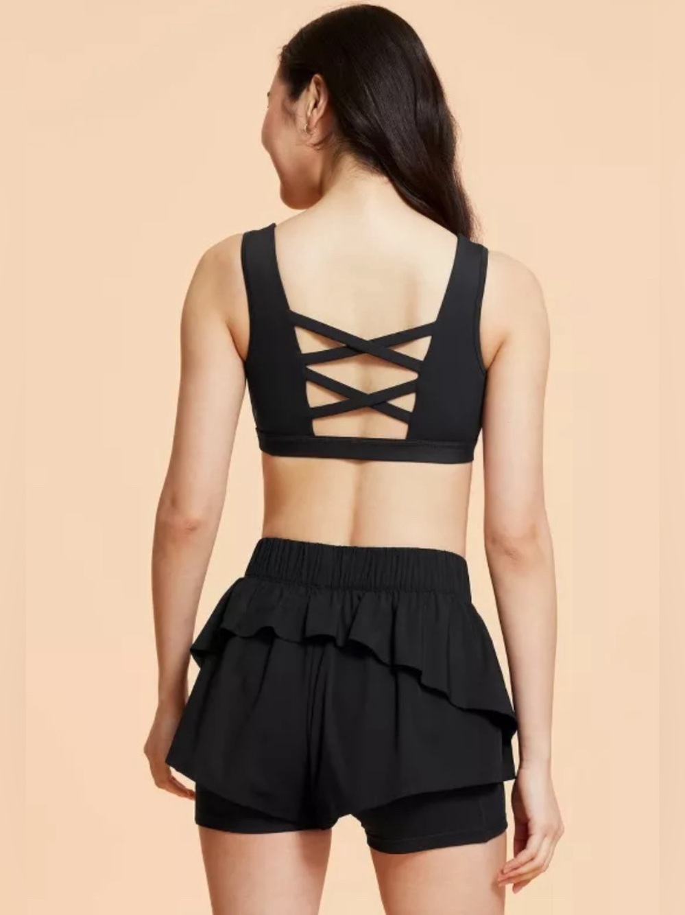 NWT-Blogilates Women's Crisscross Princess Bra - Black Small